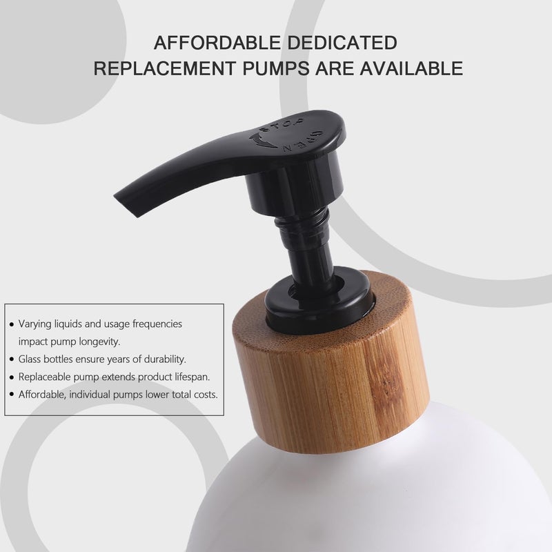 MOMEEMO Soap Dispenser Set, Contains Hand and Dish Soap Dispenser, Suitable for Kitchen Decor. (Black & White) - Image 5